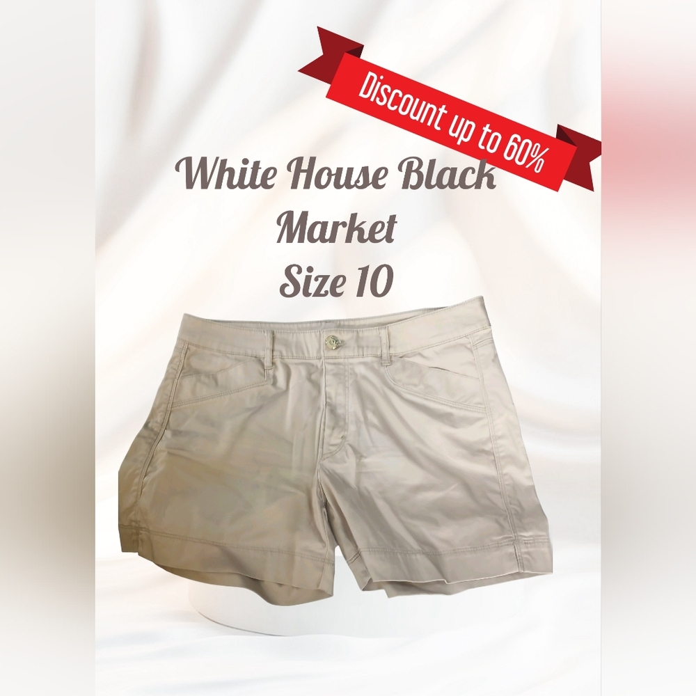 White House Black Market Cream Tailored Women's Shorts